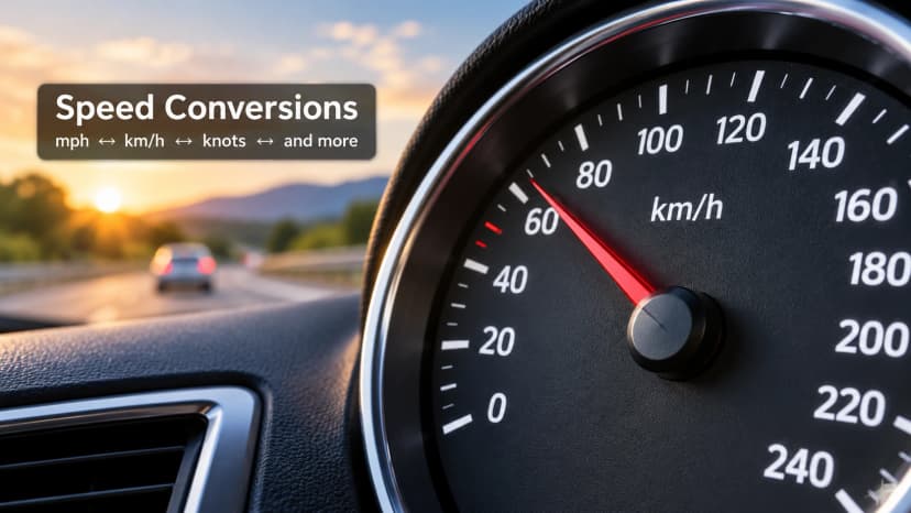 Speed Conversion: MPH, KMH, Knots, and More