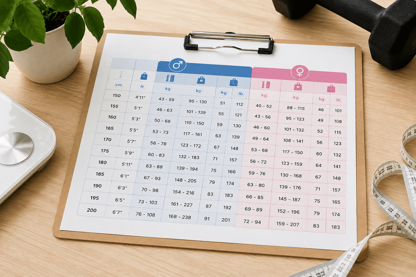 Ideal Weight Chart by Height: Find a Healthy Weight Range