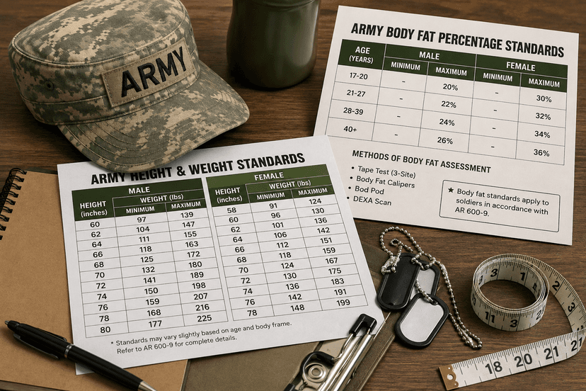 Army Body Fat Calculator: Military Body Fat and Height-Weight Standards