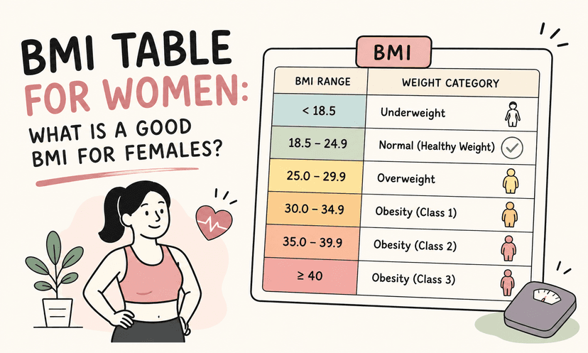 BMI Table for Women: What Is a Good BMI for Females?